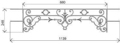 garde-corps, barre d'appui, appui de fenêtre, balustrade, en fonte moulée et fer forgé_LOISELET_FP